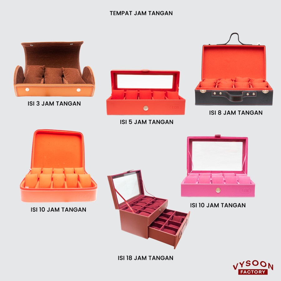 Kotak Jam Tangan Isi 8 / Box Tempat Jam Tangan / Watch Box Organizer