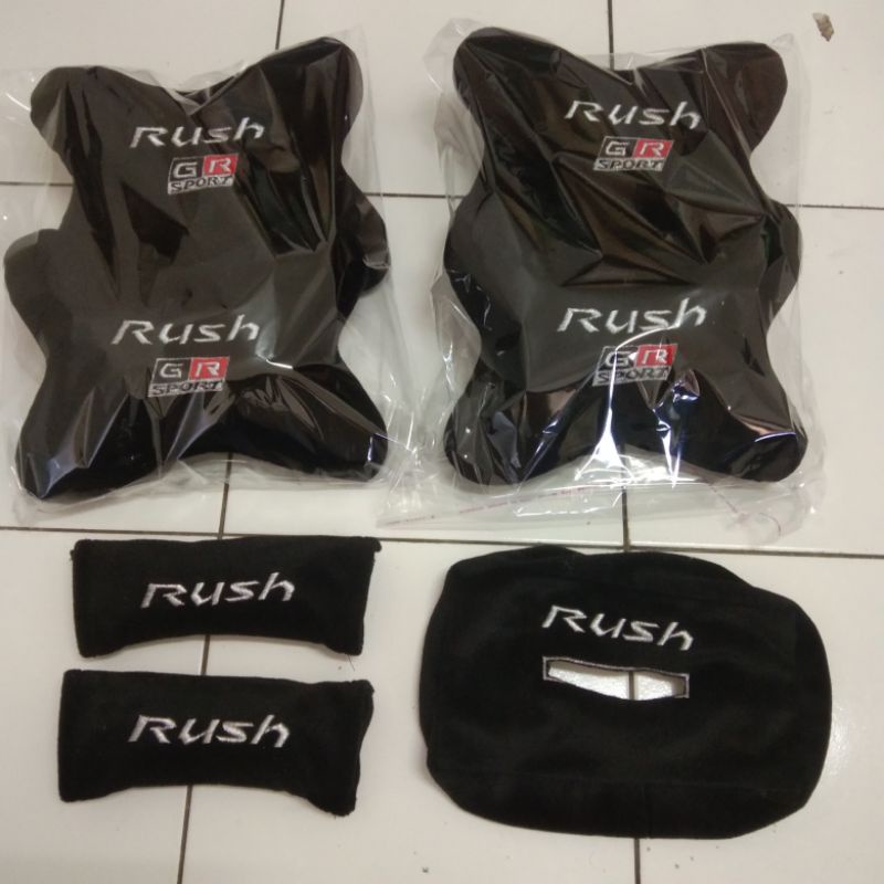 aksesoris interior bantal headrest mobil rush gr sport