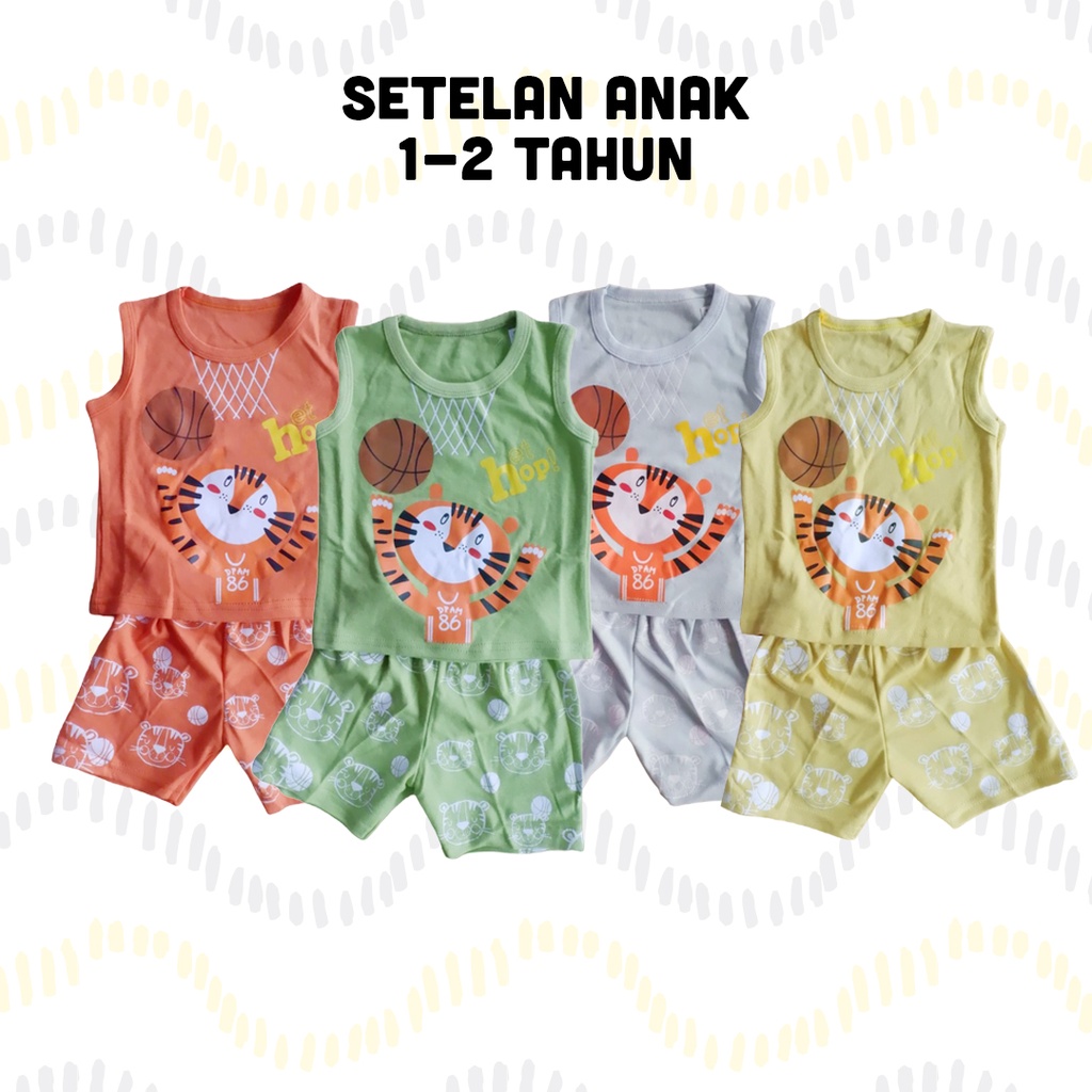 Baby Tom Setelan Anak Cowok | Set Baju Kaos Celana Anak Bayi Laki