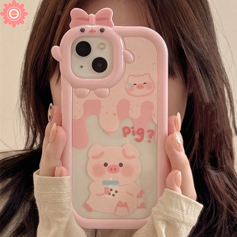 Case Motif Babi Es Krim 3D Untuk Oppo A17 A95 A77s A55 A74 A96 A76 A15 A17K A12 A5s A3s A12 A53 A16K A1K A16 A57 A54 A31 Az A16 Az A2 A9S 6 Cover Penutup Mesin Cuci