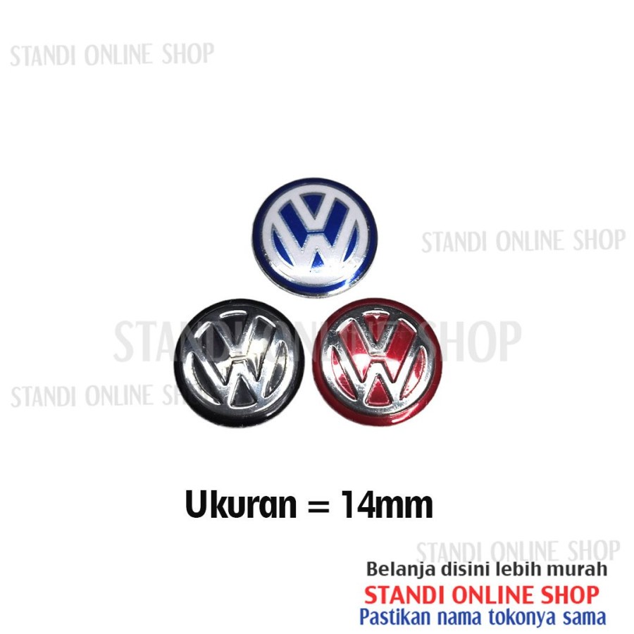 Emblem Kunci Sticker Logo untuk Kunci Mobil VW Polo Golf Tiguan Touran