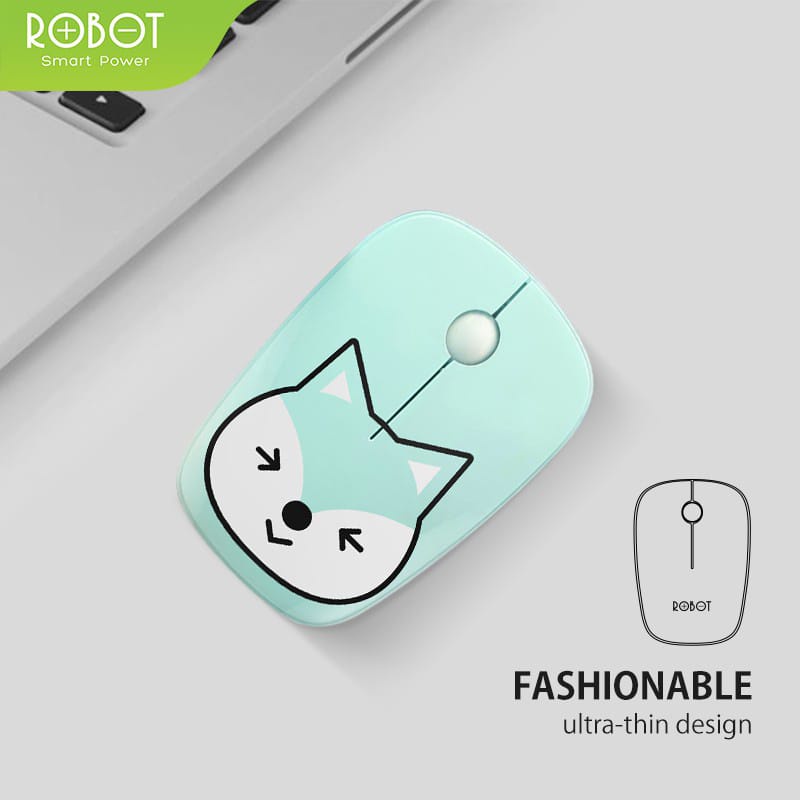MOUSE WIRELESS OPTICAL ROBOT M220 UNIK DAN LUCU