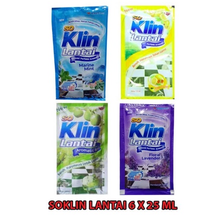 SOKLIN LANTAI SACHET 25 ML ISI 12