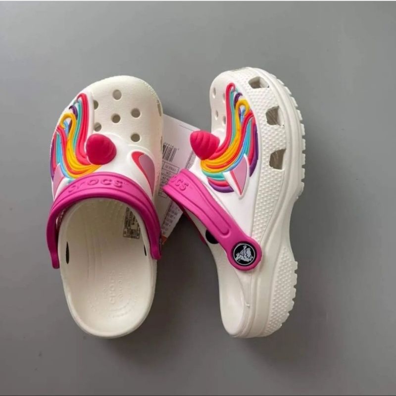 Crocs unicorn tanduk / Sandal anak crocs unicorn