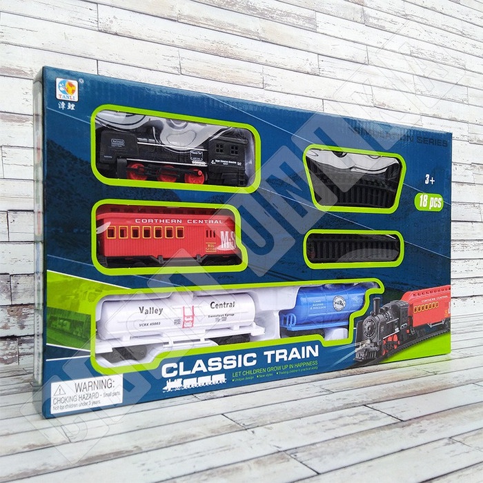 Kereta Api Baterai Classic Train TL24 | Mainan Anak Train Track Set