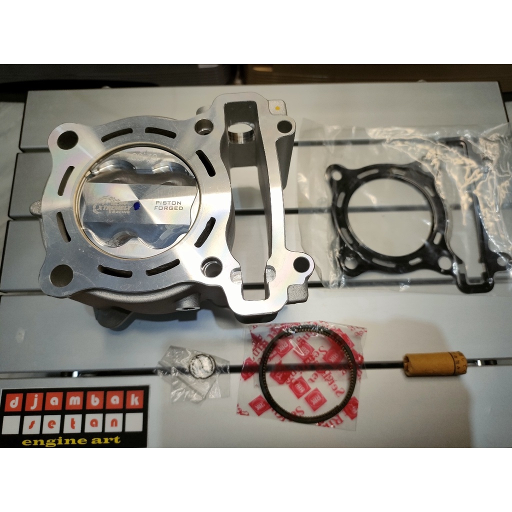 paket blok ceramic bore up jupiter MX . vixion . R15 . xabre . 62 mm XTR RACING piston forged