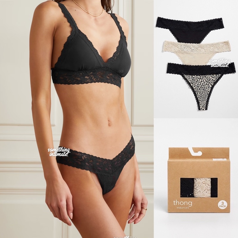 MAURICE / C&A Lingerie Comfy Stretch Solid Cotton Thong Panty  / 100% Organic Cotton Gstring / Celan