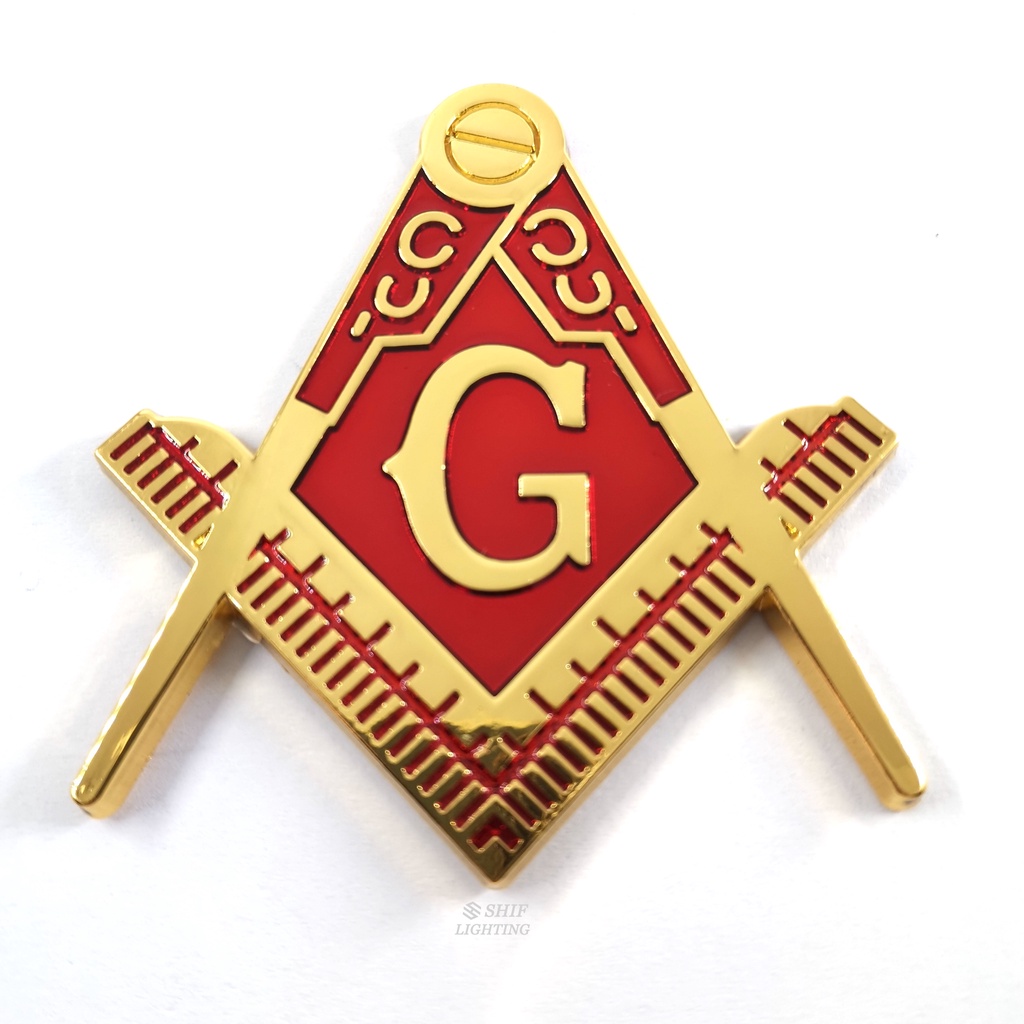 1pc Stiker Emblem logo TFOE Freemason Bahan Metal