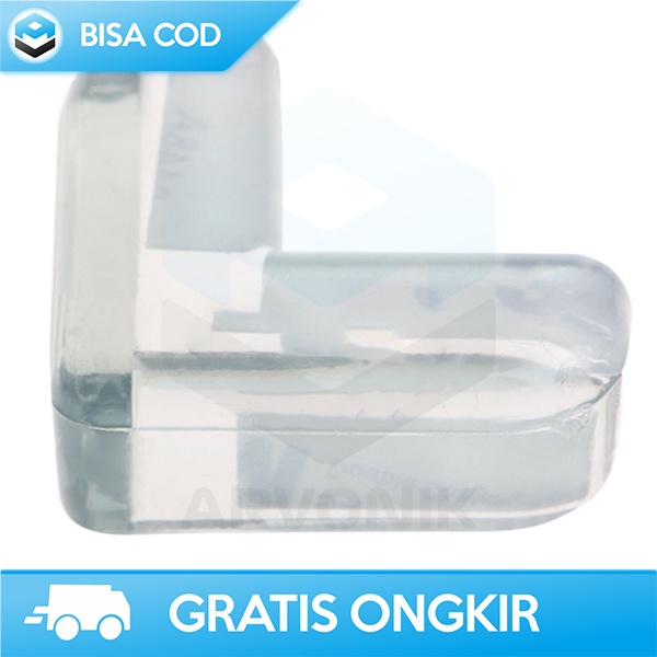 PELINDUNG SUDUT MEJA BAHAN SILICONE PENGAMAN SIKU MEJA 10 PCS 4x4CM