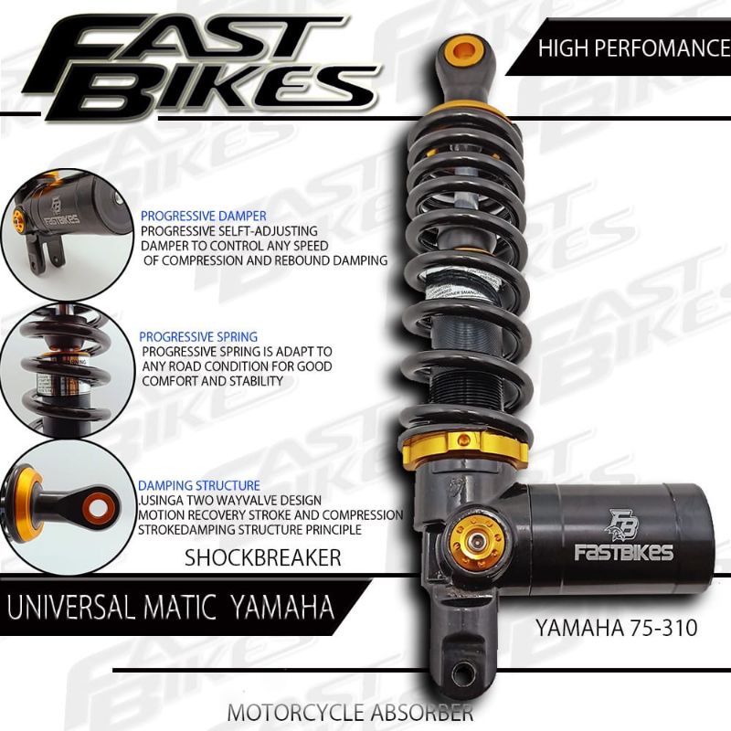 Shock Fastbikes Tabung Bawah Miring Model Ktc Rcb Wp Shockbreaker Uk 310 330 Universal Vario Scoopy 