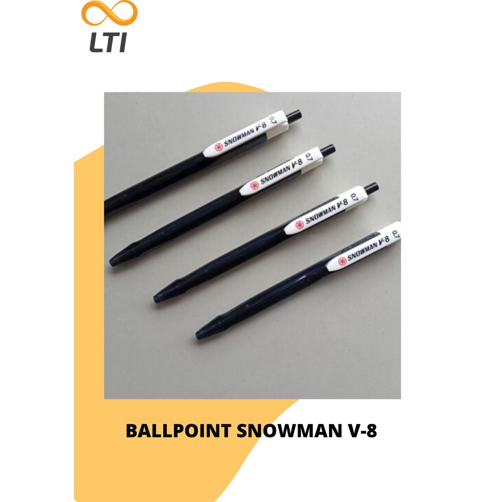 

Ballpoint Pulpen Snowman V8 Pulpen Snowman Fine Point Terbaru / PCS - HEMAT