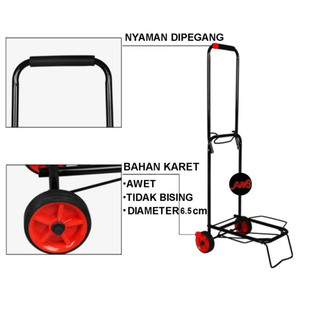 Trolley / Troli Lipat / Troli Bonus Tali Serbaguna Portable Galon Elpiji LPG Trolly