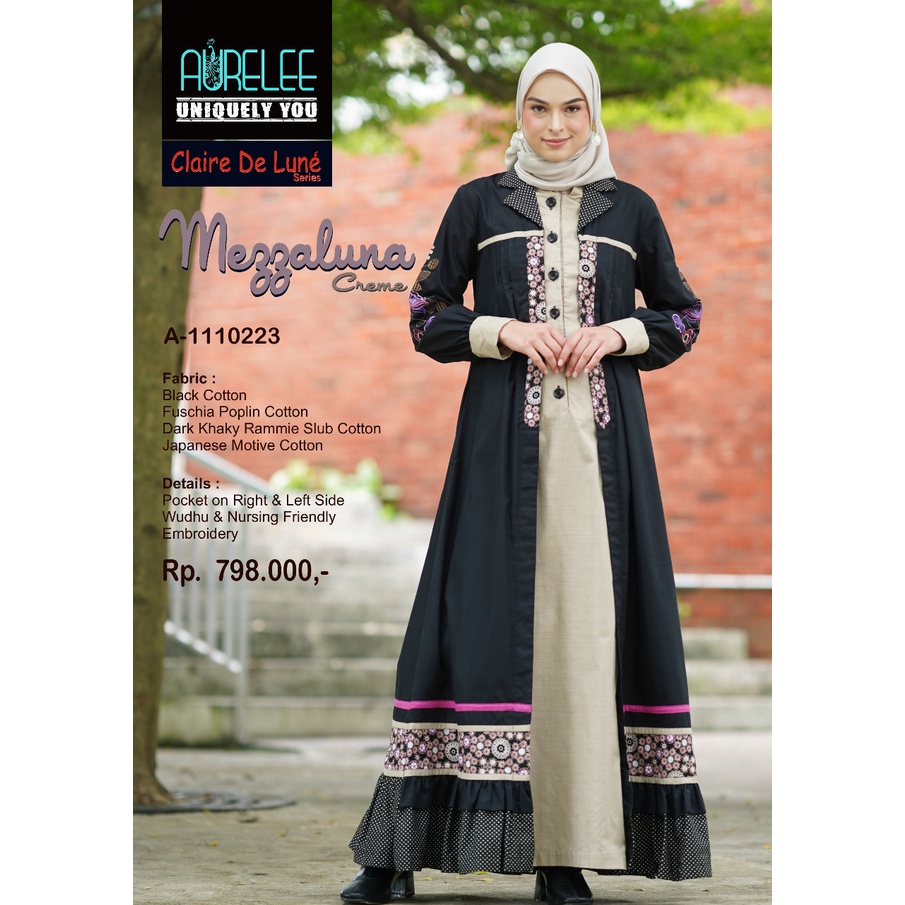 GAMIS DRESS Mezzaluna Cream A-1110223 AURELEE