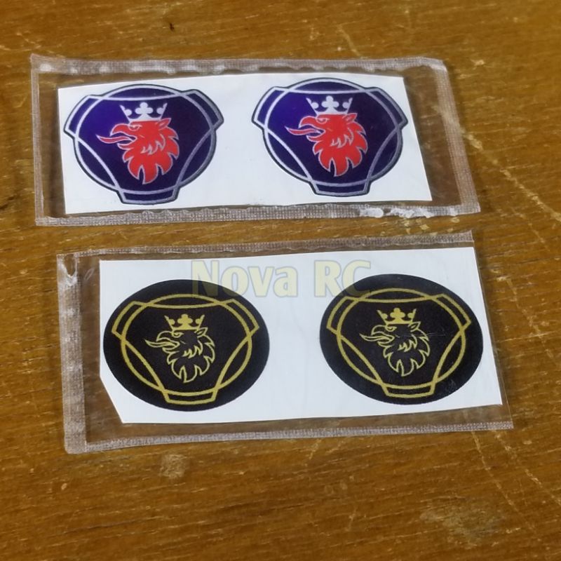 Stiker untuk pintu kanan kiri SCANIA king rc truck 1/14
