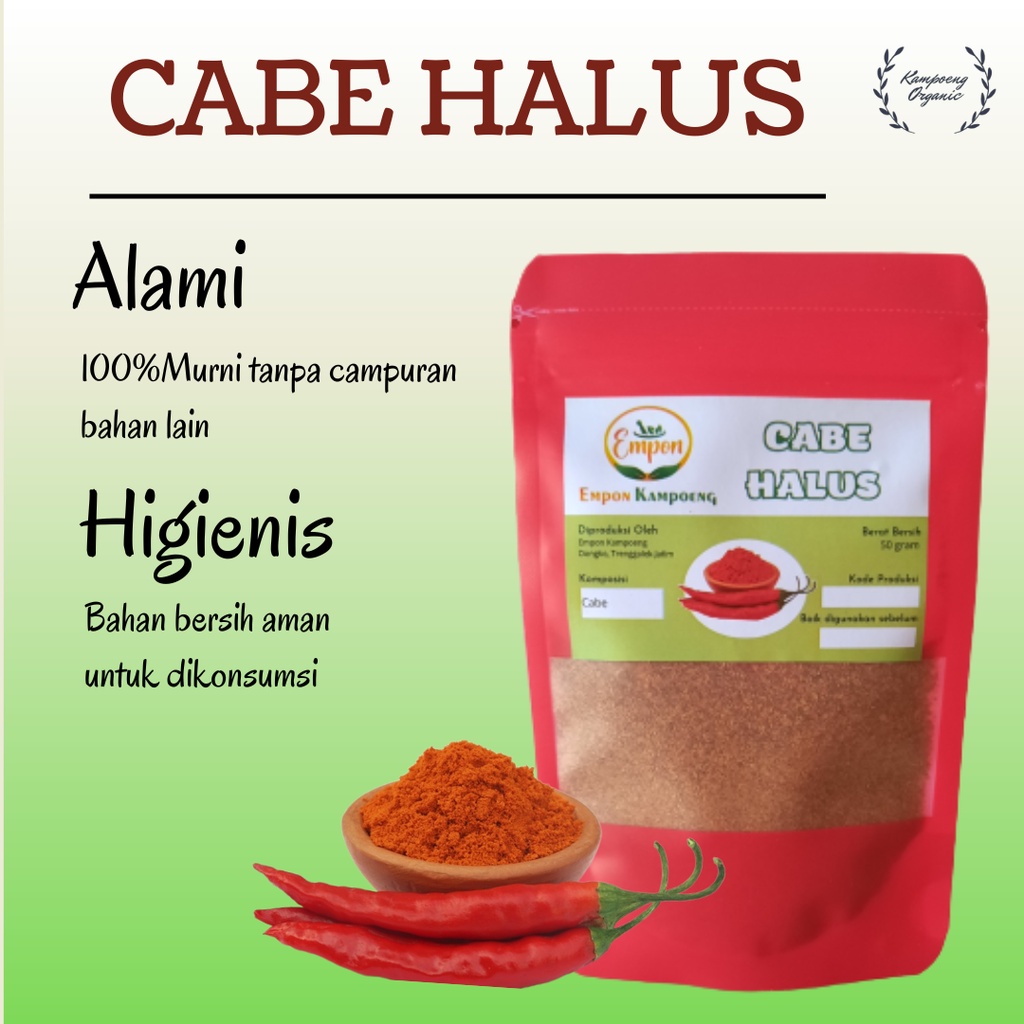 

Bumbu Masak Masakan Dapur Cabe Cabai Bubuk Serbuk Merah Halus Kering Organik Asli Alami Penyedap Rasa Chili Powder