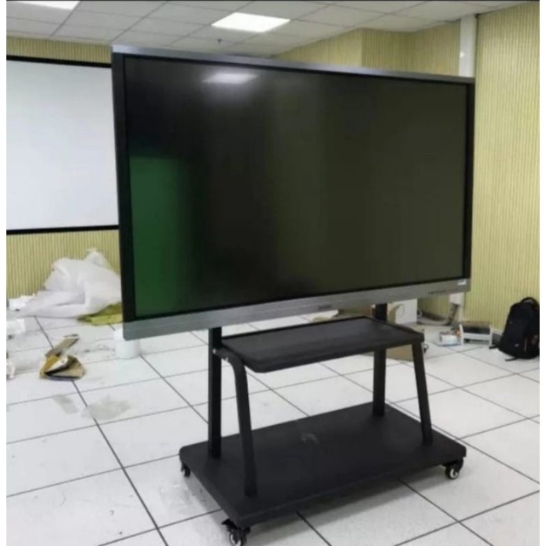 Bracket standing roda LED TV 32&quot;-65&quot; up to 75&quot; + Tray, buatan anak bangsa Tebal Kuat