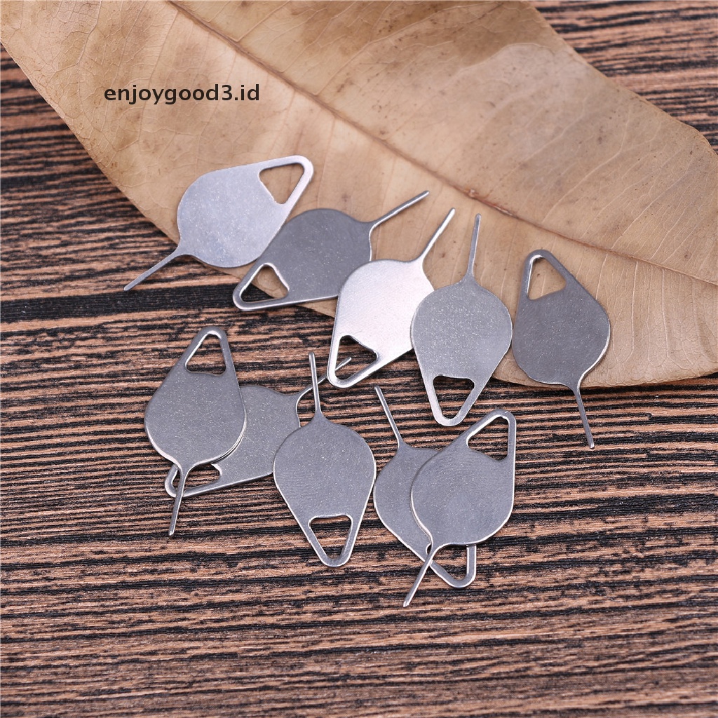 10 Pcs Alat Kunci Pin Eject Bahan Stainless Steel Untuk Baki Kartu Sim