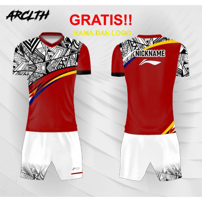 setelan Jersey badminton lining Jersey bulutangkis Jersey Lining free custom
