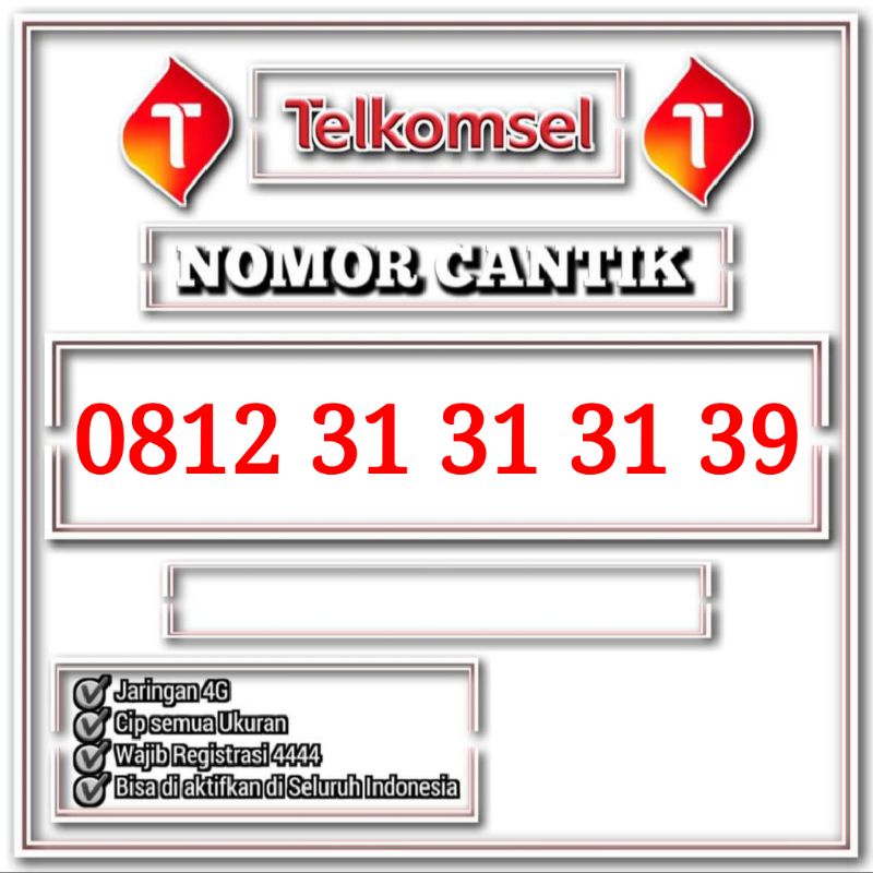 nomor cantik simpati 31 31 31 39