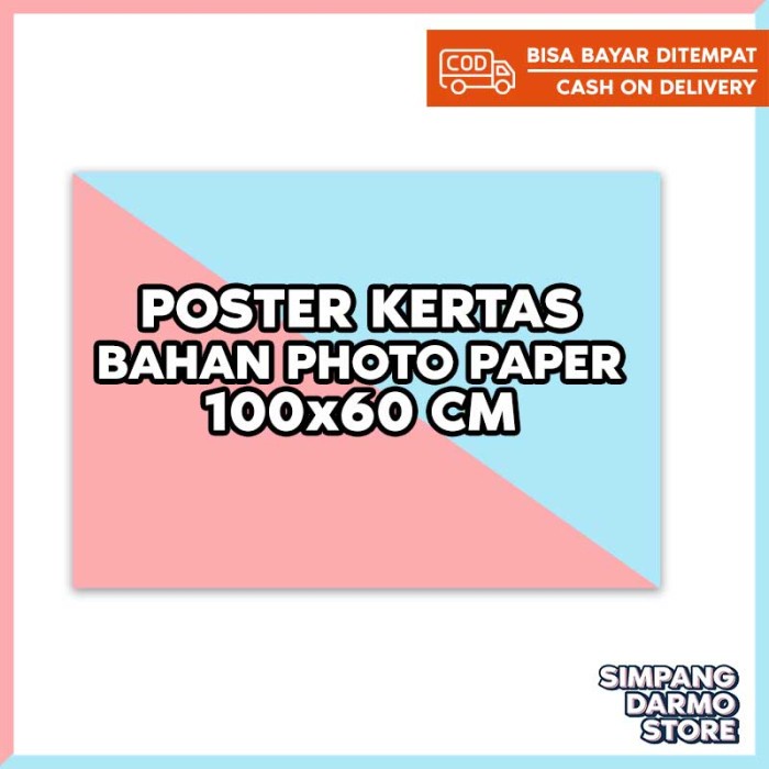 Poster Jumbo Custom Ukuran 100x60 cm Bisa Request