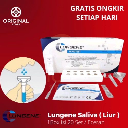 Alat Test Swab Antigen / New Lungene Biru Swab Antigen Deteksi Omicron Eceran 1 Pcs