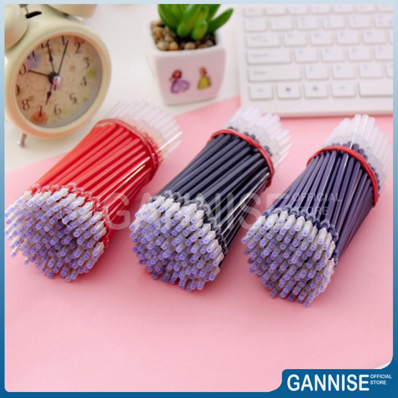 

Gannise 20pcs Refil Isi Refill Pulpen Pena Gel Warna Biru Hitam Merah GN-ST0001