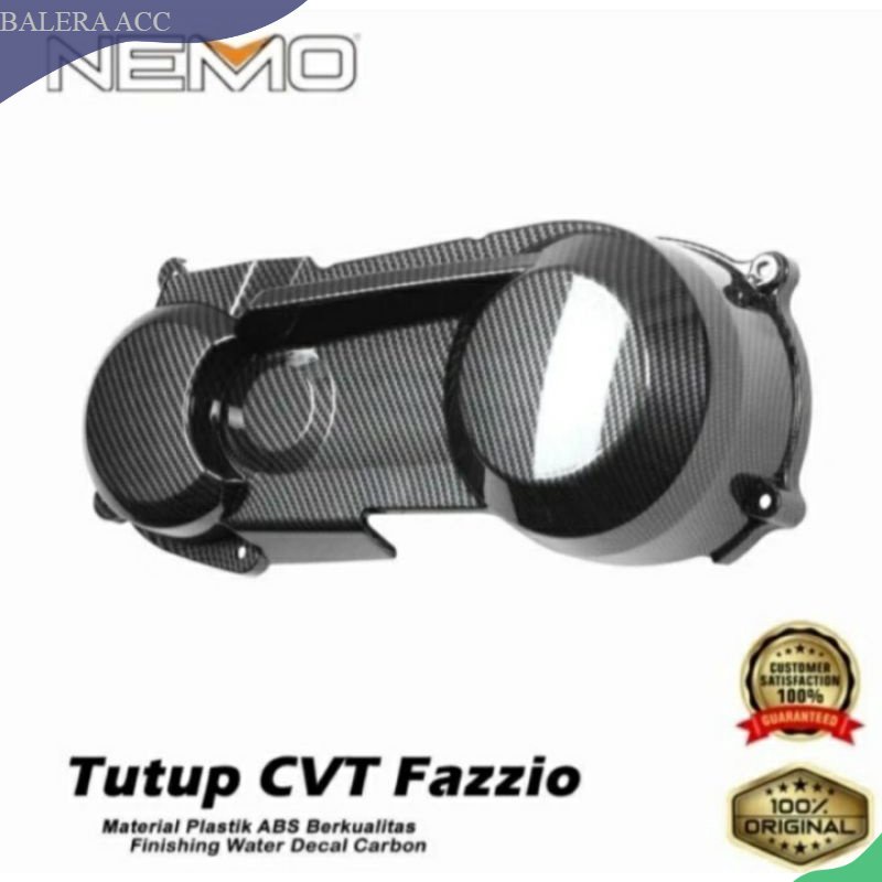 Cover Tutup CVT FAZZIO 125 Carbon Nemo