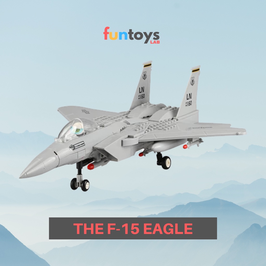 The F-15 Eagle Fighter AIRFORCE - Mainan Anak Blok Brick Model Kit Funtoyslab