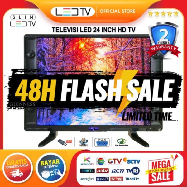 TV LED ANIMAX 24 inc bisa buat monitor cctv PC sama televisi - 24''SPEAKER Diskon