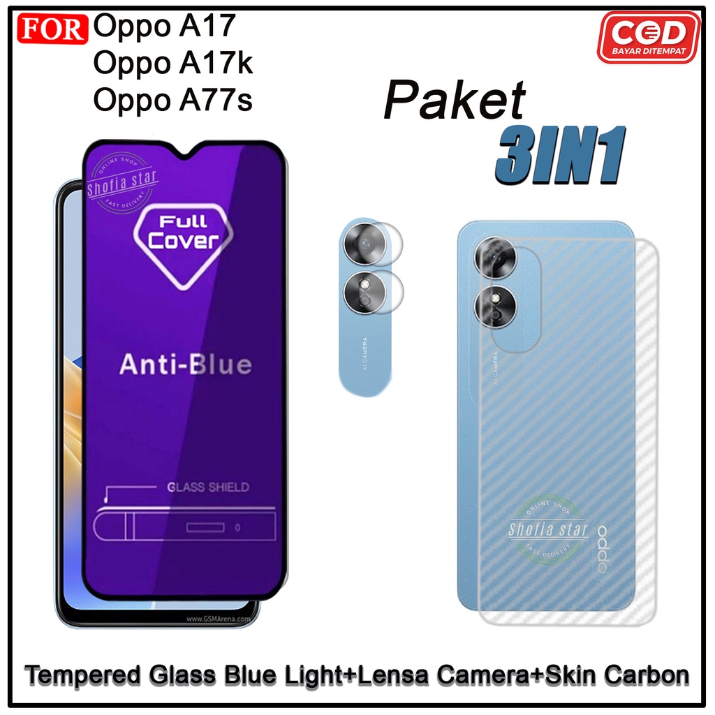 PROMO PAKET 3IN1 Tempered Glass Ceramic Privacy Matte Oppo A17 Oppo A17k Oppo A16 Oppo A15 Oppo A15s Oppo A77s A54 Anti Spy Full Cover