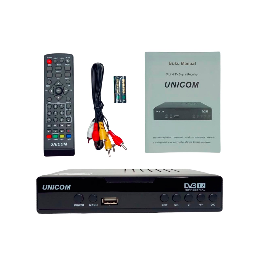 SET TOP BOX TV DIGITAL UNICOM APOLLO DVB T2 FULL HD 1080 STB WIFI USB DONGLE
