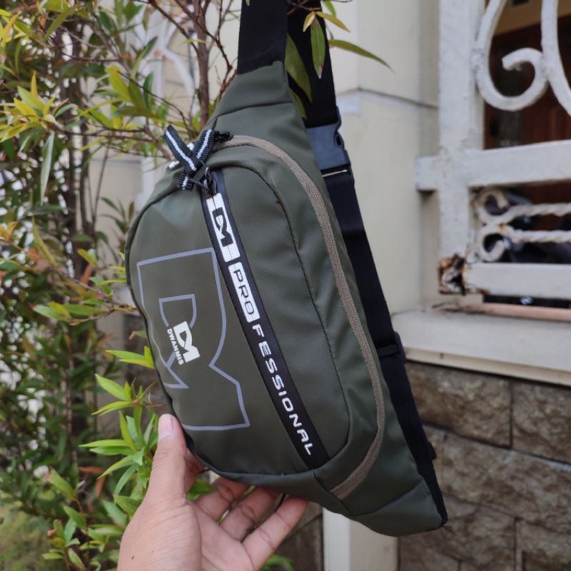 Waist Bag Pria Original DM - Tas Pria Waterproof - Tas selempang Pria Konveksi