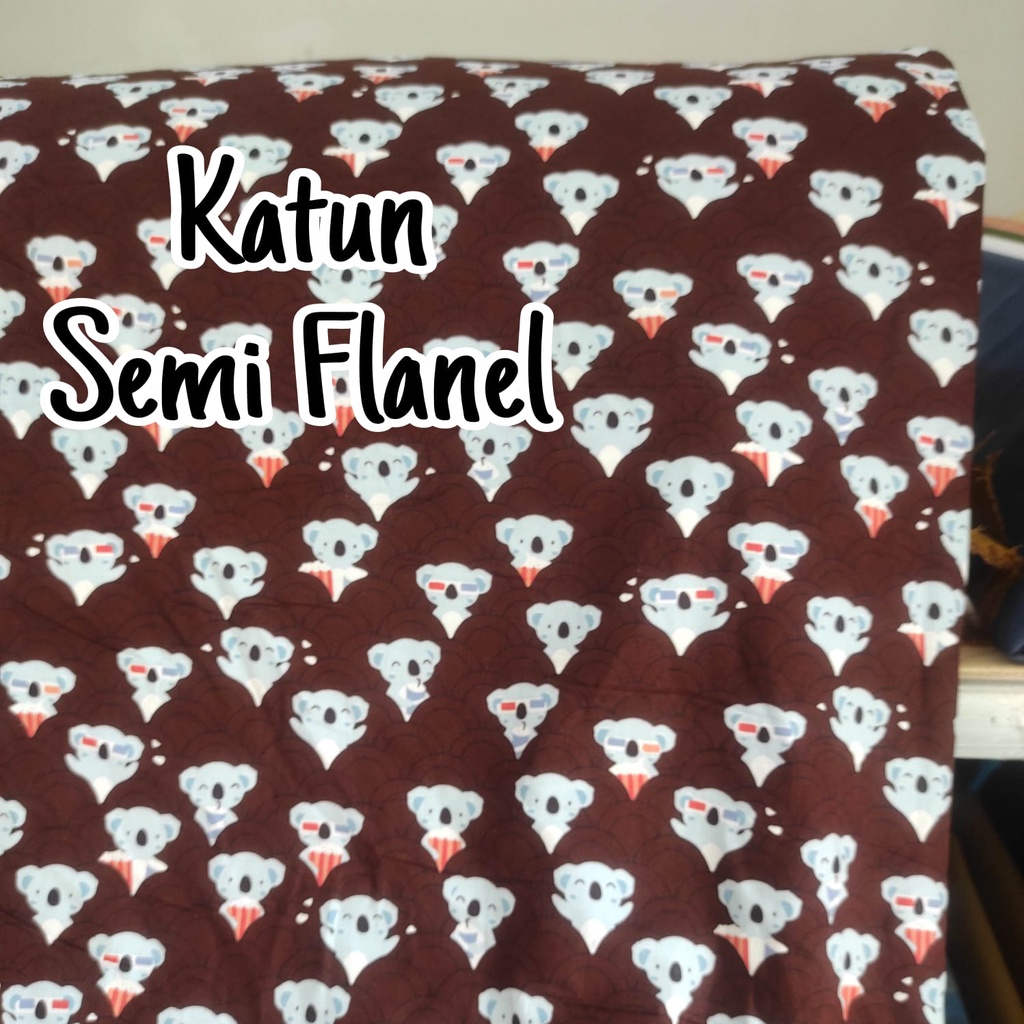 Kain Katun Semi Flanel Bagus Meteran Harga Per 0,5m