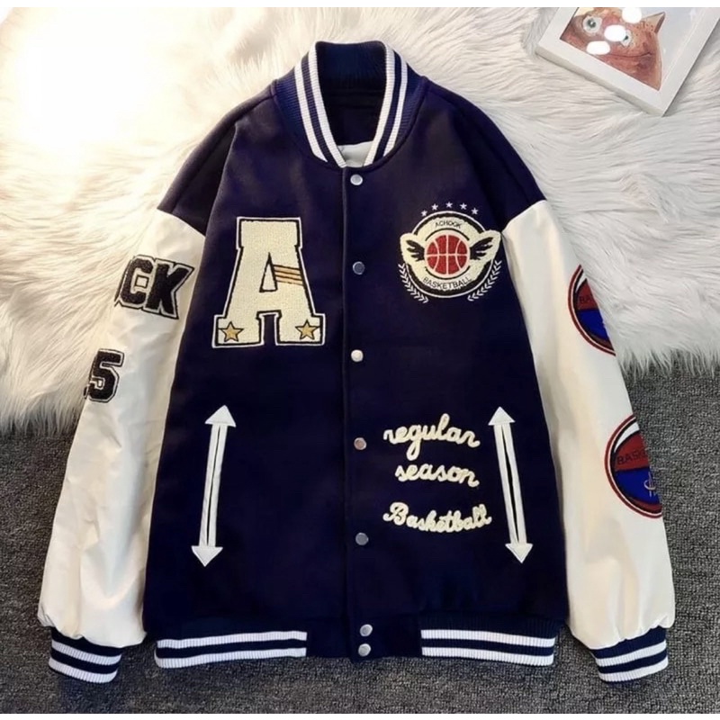 Jaket varsity baseball 3D Achock / jaket varsity baseball unisex korean style / jaket wanita / jaket