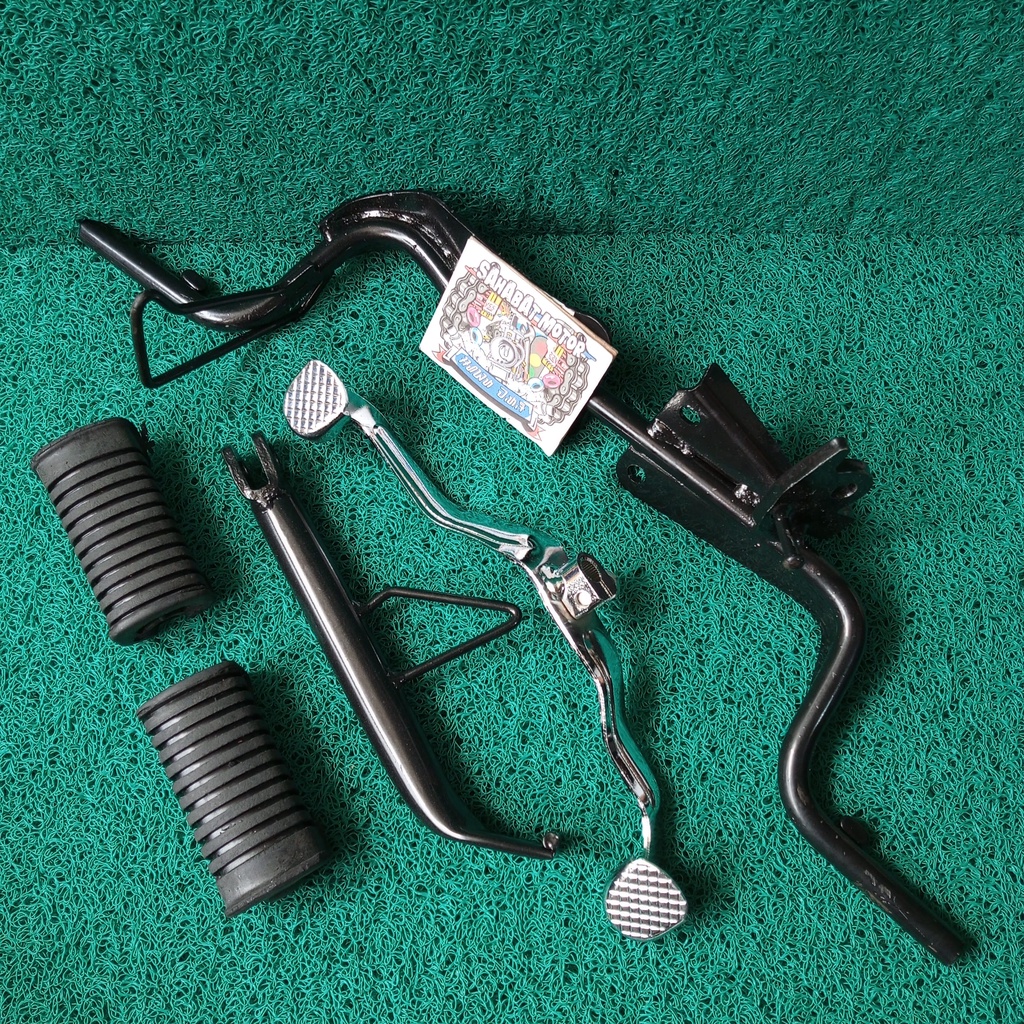 PAKET BESI BARSTEP KARET STEP DEPAN PEDAL OVERAN STANDAR SAMPING TEBAL VEGA ZR