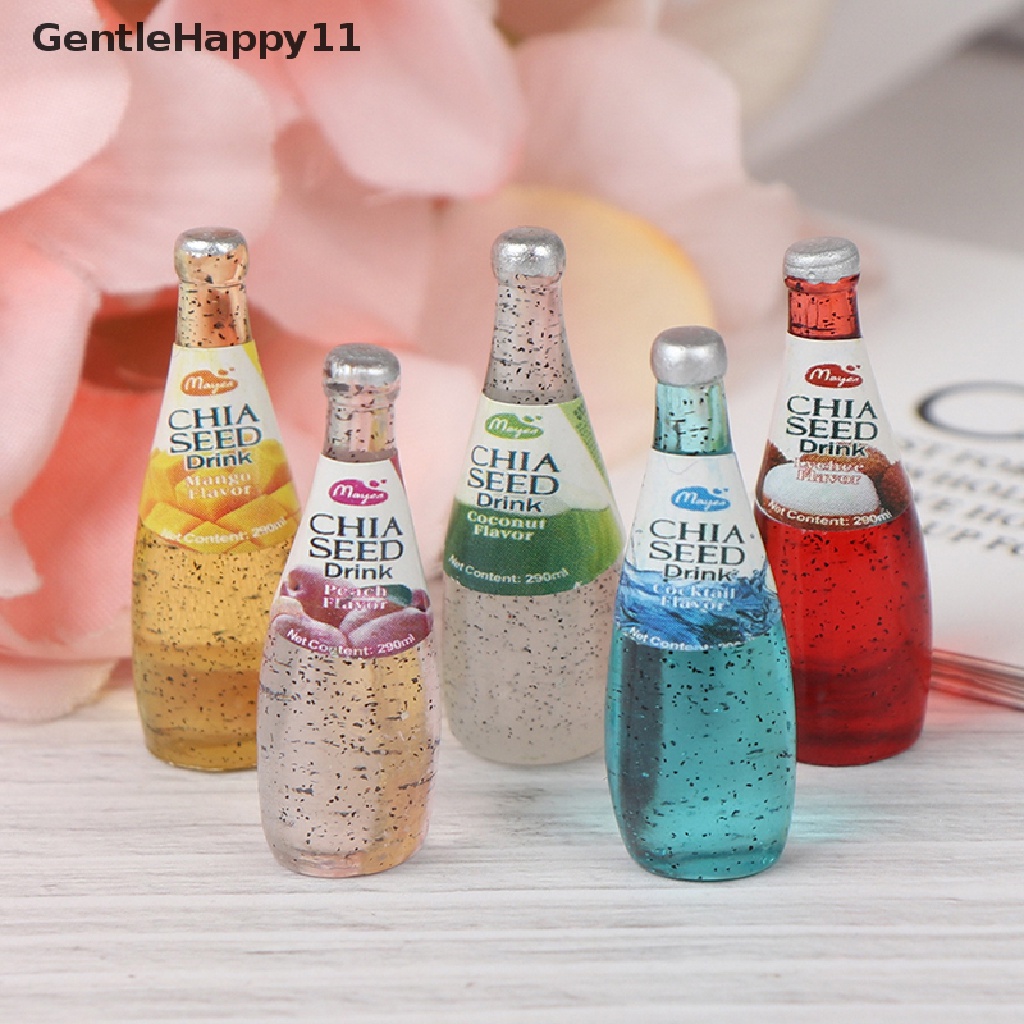 Gentlehappy 2/5Pcs 1: 12rumah Boneka Miniatur Buah Botol Minum Aksesoris Rumah Boneka Mainan id