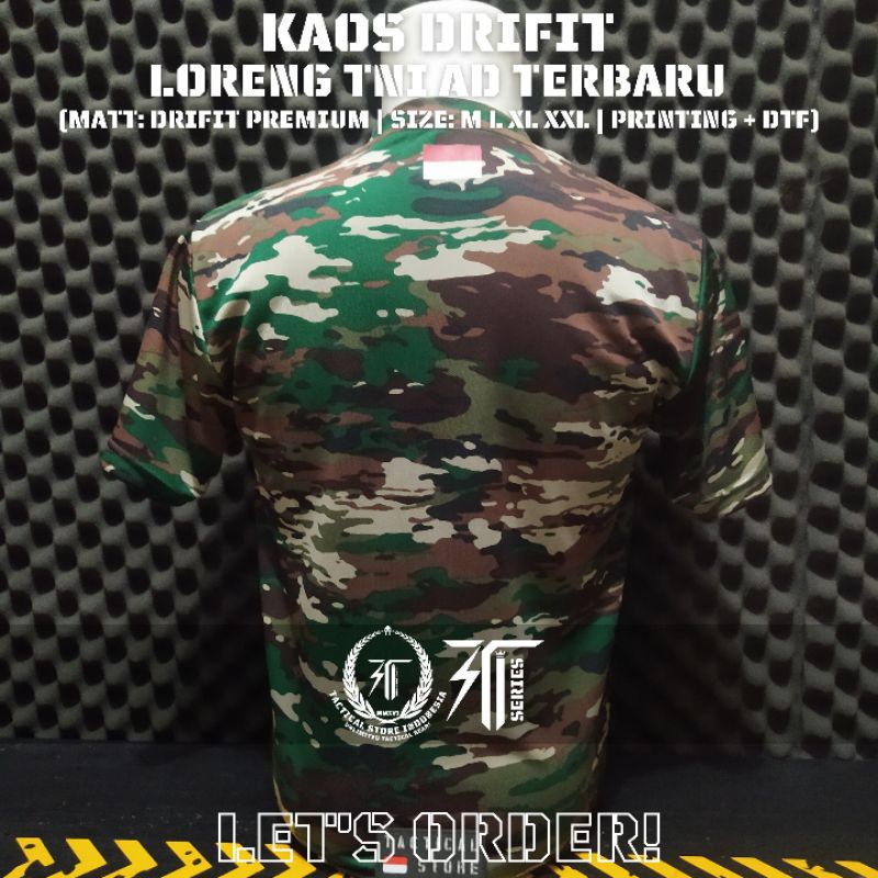 Jersey Drifit Loreng TNI AD Terbaru - Kaos Drifit Loreng NKRI Terbaru - Drifit Premium