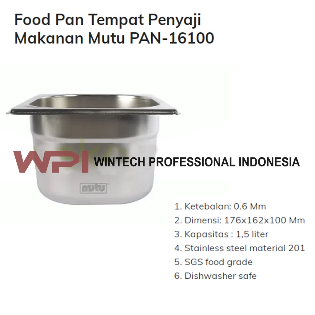 PAN-16100 Stainless Steel Gastronom Pan / Food Pan And Food Pan Cover