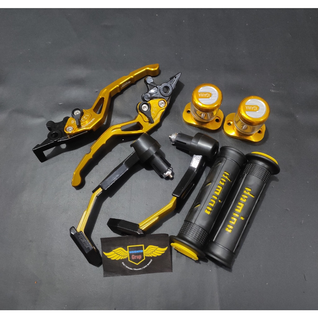 Handle Nmax rem variasi model sisik plus grip domino sisik plus 2 tutup minyak kaca plus proguard robot