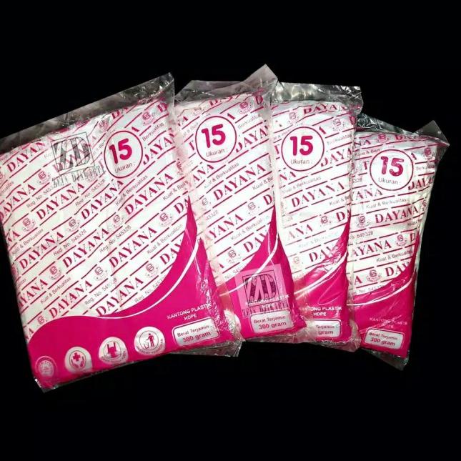 

KANTONG PLASTIK PUTIH BENING DAYANA PINK UK 15/24 - 24