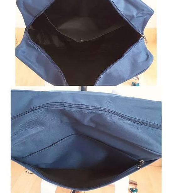 tas sekolah jepang japan school bag navy blue cosplay tas bahu jinjing - Hitam