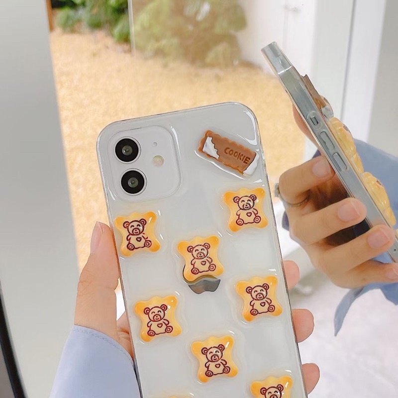 Biscuit 3D Case Vivo V25 V25 Pro V25e T1 5G 4G Y21 Y22 Y21s X70 X80 Y33s Y53 Y53s V21 Y15s Y51 Y1s Y11 Y35 Y30 Y50