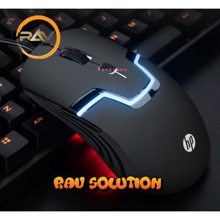 Mouse HP Gaming kable RGB usb M100 | Mouse gaming komputer HP M100 Warna-Hitam  - RAV SOLUTION