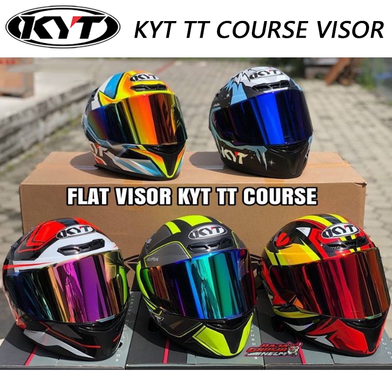 Visor KYT TT COURSE original Visor Kyt Tt Course All Merk Visor Kyt Tt Course Iridium Kaca