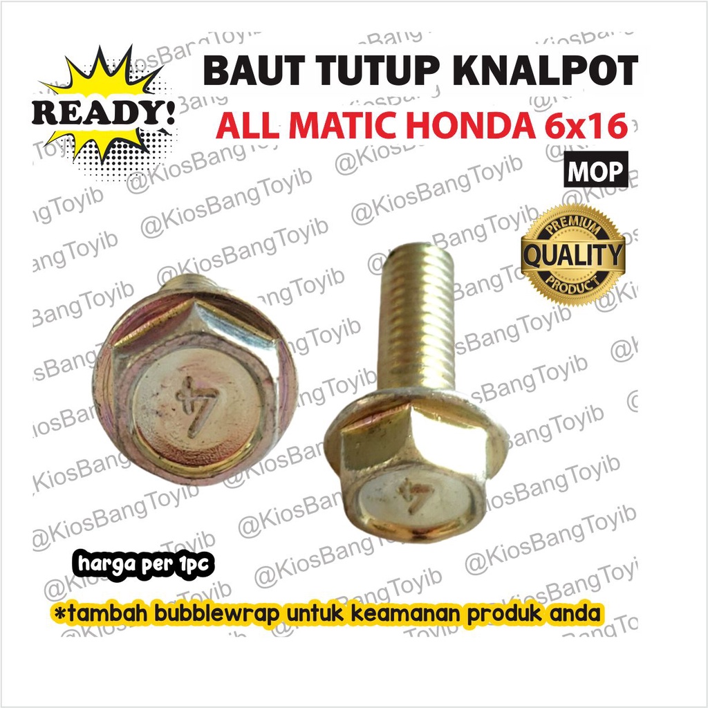 Baut Tutup Knalpot All MATIC Bolt Flange 6x16 Vario Beat Mio (MOP)