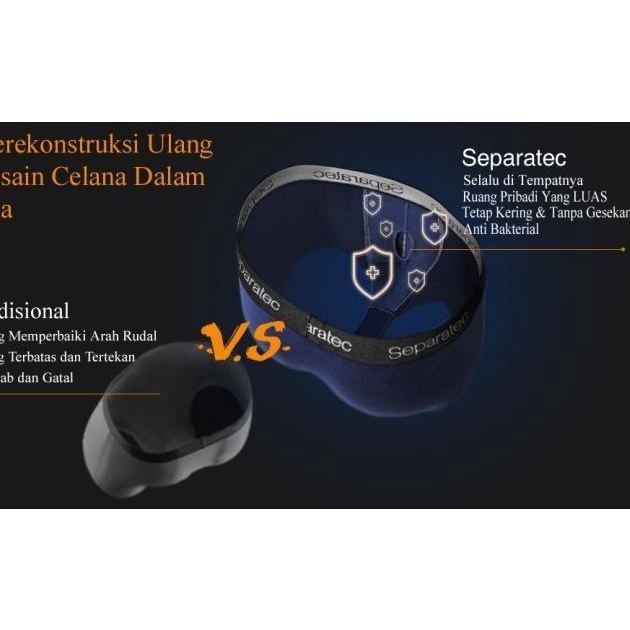 Celana Dalam Pria Separatec Trunks Micro Modal Premium 1 Pcs - Abu-Abu - XL