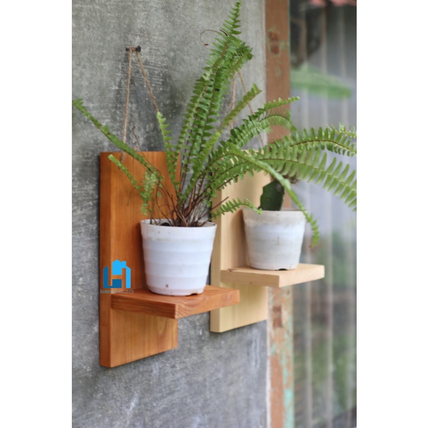 RAK BUNGA KAYU GANTUNG - RAK BUNGA DINDING