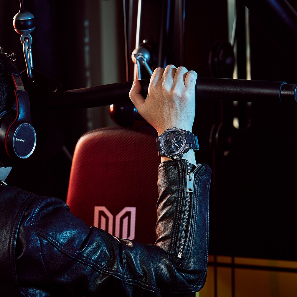 BIDEN Jam Tangan Pria Olahraga Militer Anti Air Luminous Analog&Digital Tali Silikon Multifungsi Jam Tangan Cowok Original-7