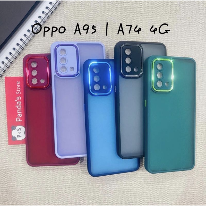 Case Oppo A95 | A74 4G Metal Chrome Softcase Dove Premium Luxury PSS