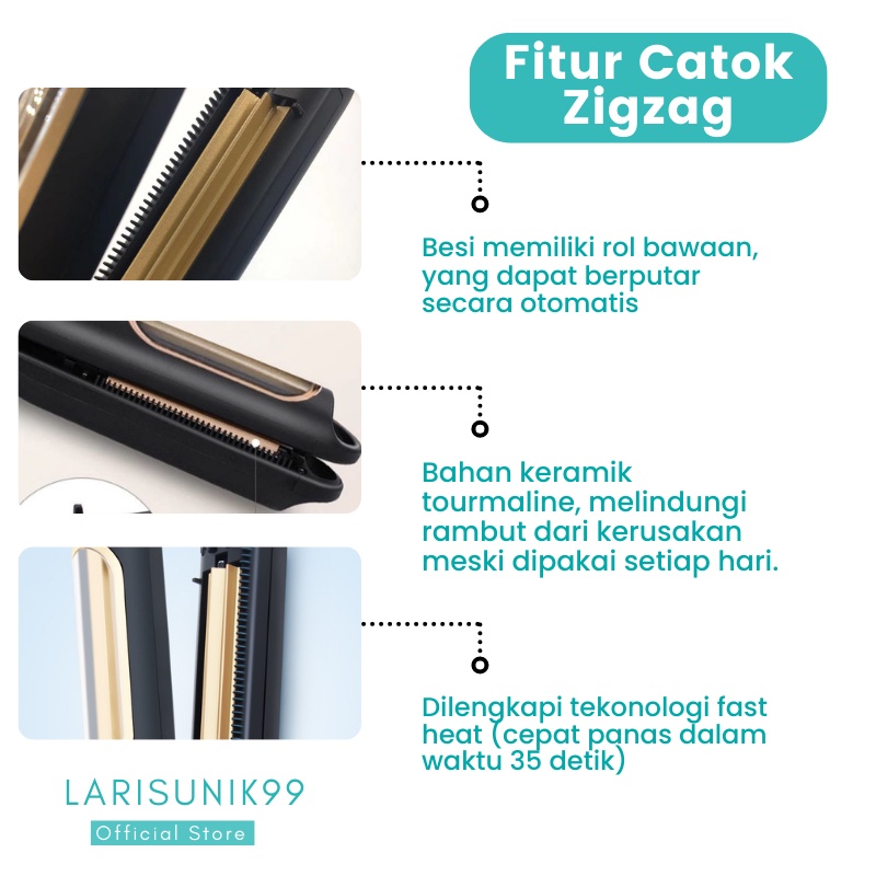 Catokan Rambut Keriting Automatic Kriting Pengeriting Pengkriting Automatic Ion Tourmaline Besi Perawatan Kecantikan Alat Catok Rambut Salon Terbagus Catok Genteng Kecil Pengembang Zigzag Ori Original Premium Terbaru